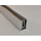 П-образный профиль 30x17x30 мм полированный (хром) L=3000 мм для стекла 8 мм с уплотнителем