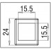 Настенный коннектор регулируемый 90° Bohle square 15x15
